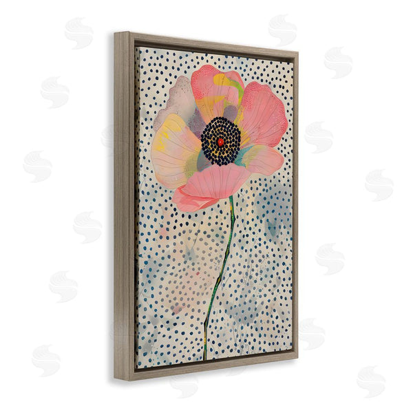 Stupell Industries LSR Design Studio | Dotted Floral Pink Poppy Wall Art