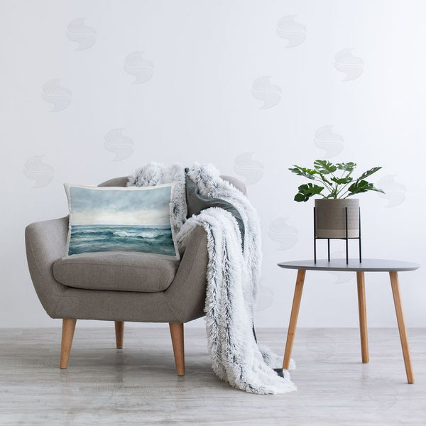 Stupell Industries LSR Design Studio | Dramatic Moody Shore Printed Throw Pillow