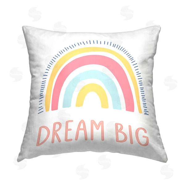 stupell industries LSR Design Studio | Dream Big Rainbow Phrase Printed Throw Pillow