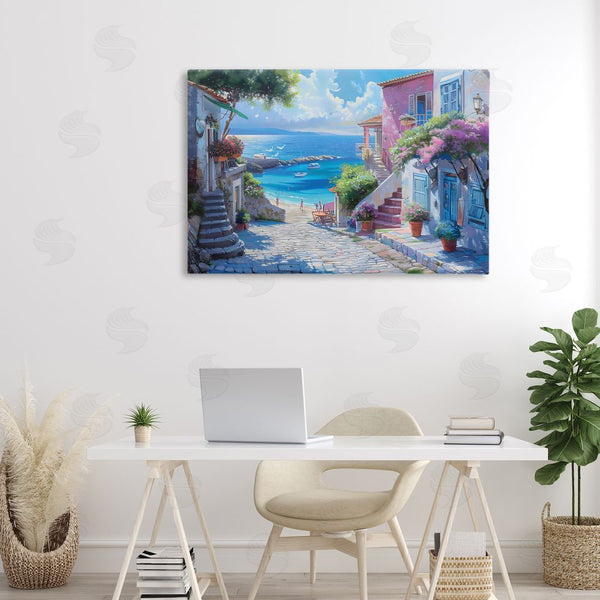 Stupell Industries LSR Design Studio | Dreamy Coastal City Scene Wall Art