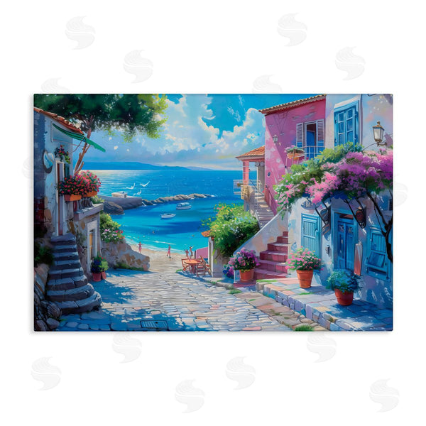 stupell industries LSR Design Studio | Dreamy Coastal City Scene Wall Art