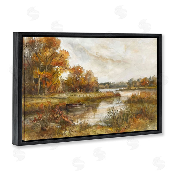 Stupell Industries LSR Design Studio | Fall Scenic River Boat