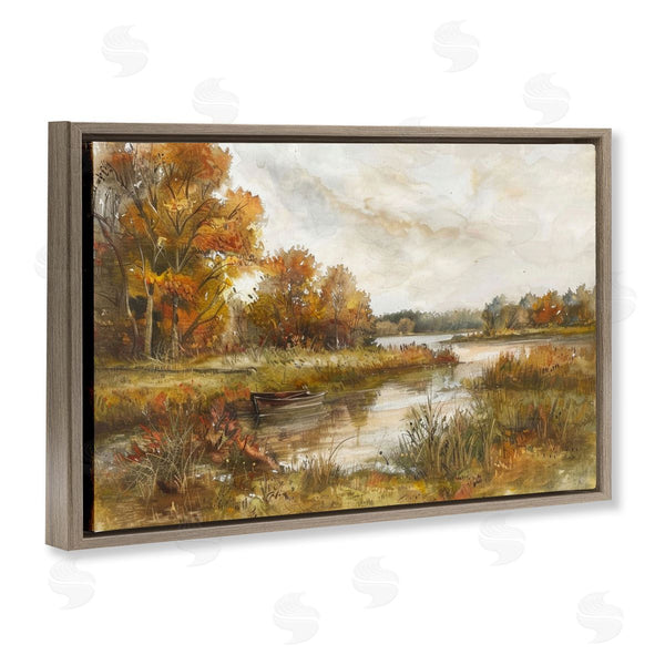 Stupell Industries LSR Design Studio | Fall Scenic River Boat