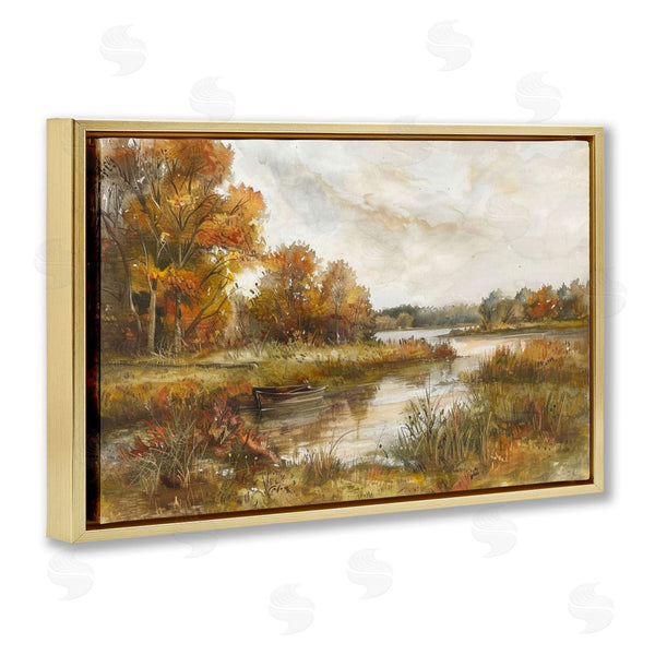Stupell Industries LSR Design Studio | Fall Scenic River Boat
