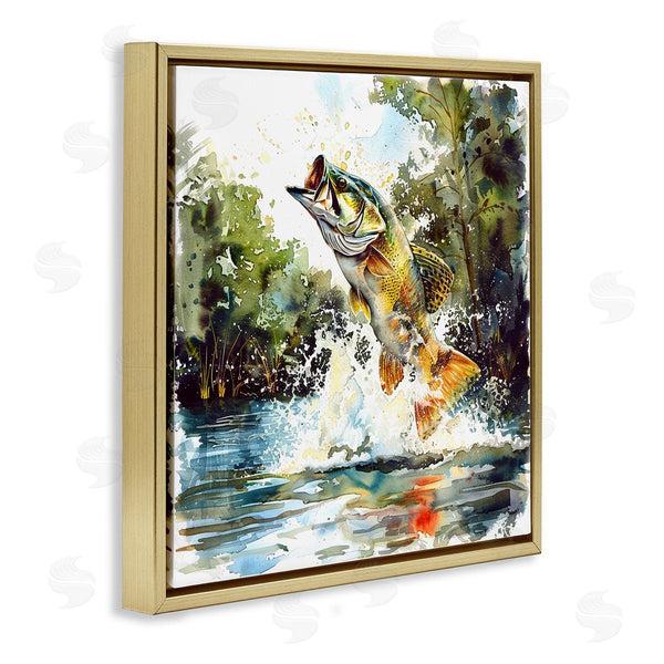 Stupell Industries LSR Design Studio | Fish Jumping Splash