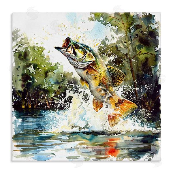 stupell industries LSR Design Studio | Fish Jumping Splash