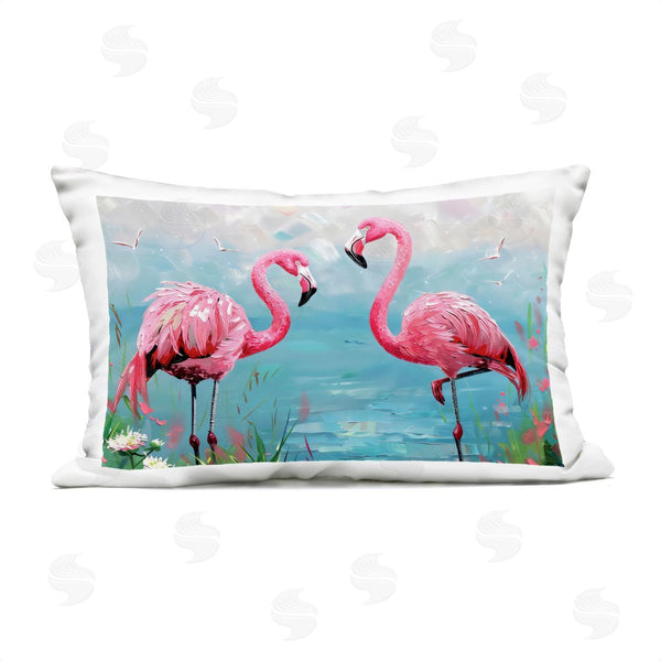 Stupell Industries LSR Design Studio | Flamingo Lagoon Duo Printed Throw Pillow