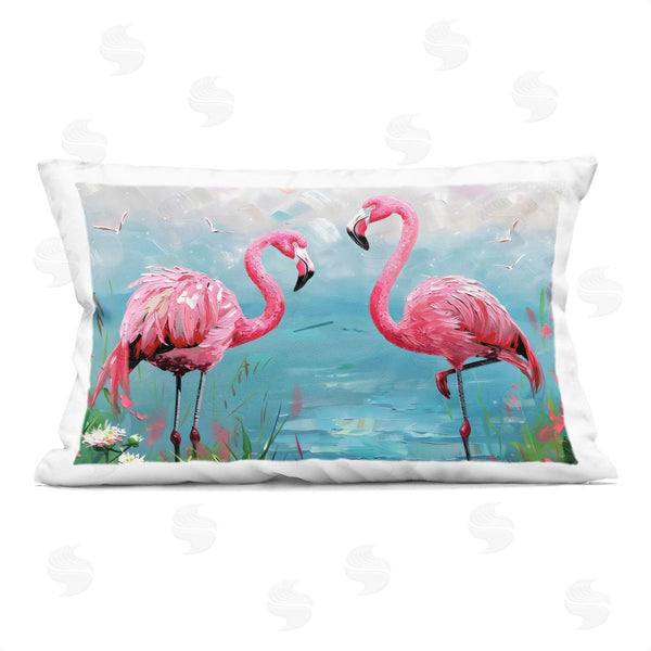 stupell industries LSR Design Studio | Flamingo Lagoon Duo Printed Throw Pillow