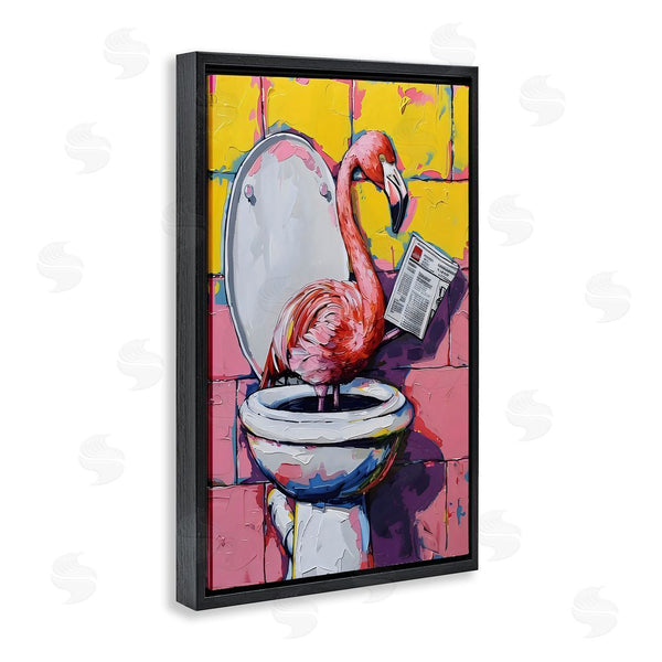 Stupell Industries LSR Design Studio | Flamingo News On Toilet Wall Art