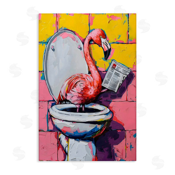 stupell industries LSR Design Studio | Flamingo News on Toilet Wall Art