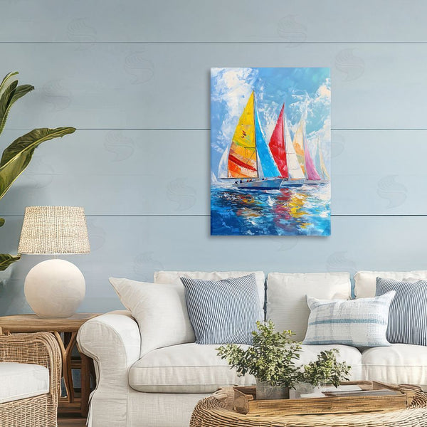 Stupell Industries LSR Design Studio | Fleet Of Colorful Sails