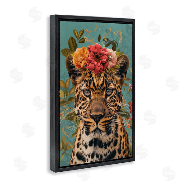 Stupell Industries LSR Design Studio | Floral Crown Wild Cheetah