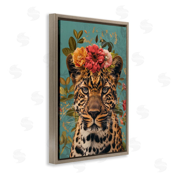 Stupell Industries LSR Design Studio | Floral Crown Wild Cheetah