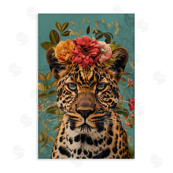 stupell industries LSR Design Studio | Floral Crown Wild Cheetah