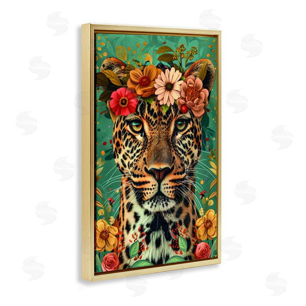 Stupell Industries LSR Design Studio | Floral Crowned Cheetah
