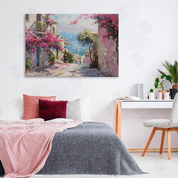 Stupell Industries LSR Design Studio | Floral Village Streets Coastal Town Wall Art