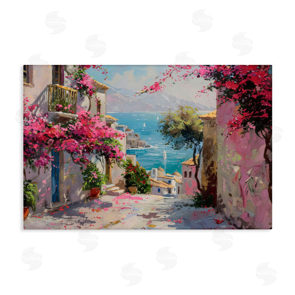 stupell industries LSR Design Studio | Floral Village Streets Coastal Town Wall Art