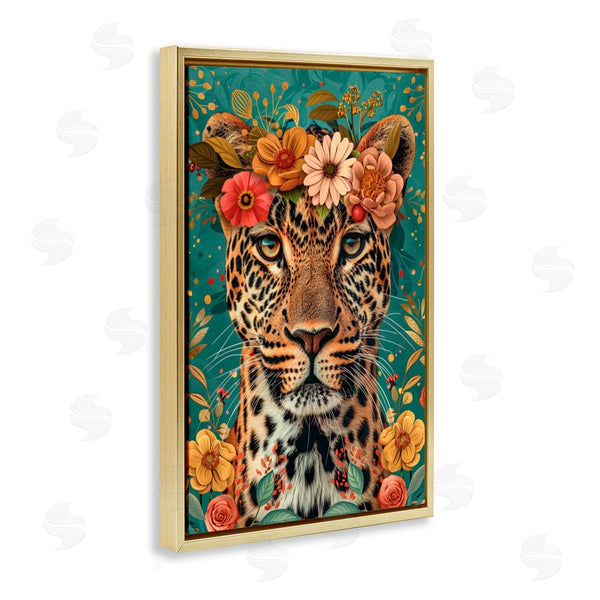 Stupell Industries LSR Design Studio | Flower Crowned Cheetah Wall Art