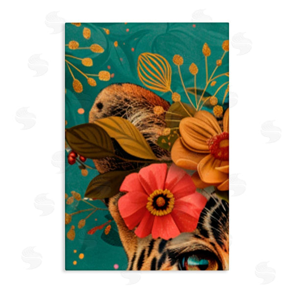 stupell industries LSR Design Studio | Flower Crowned Cheetah Wall Art