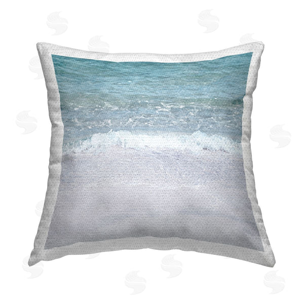 Stupell Industries LSR Design Studio | Foamy Sea Waves Beach Printed Throw Pillow