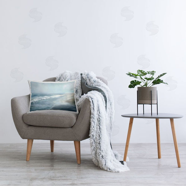 Stupell Industries LSR Design Studio | Foggy Faded Coastline Printed Throw Pillow