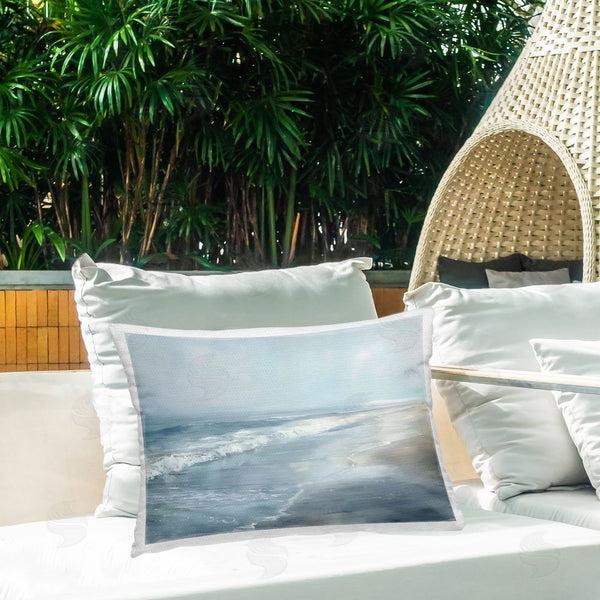 Stupell Industries LSR Design Studio | Foggy Faded Coastline Printed Throw Pillow