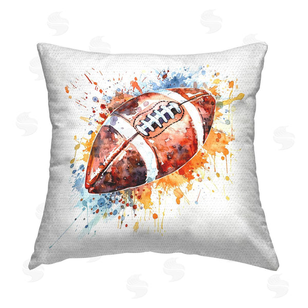Stupell Industries LSR Design Studio | Football Chromatic Splash Printed Throw Pillow