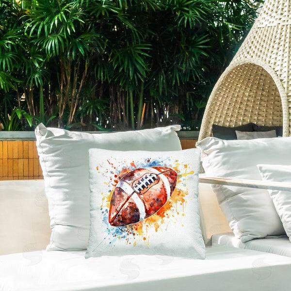 Stupell Industries LSR Design Studio | Football Chromatic Splash Printed Throw Pillow