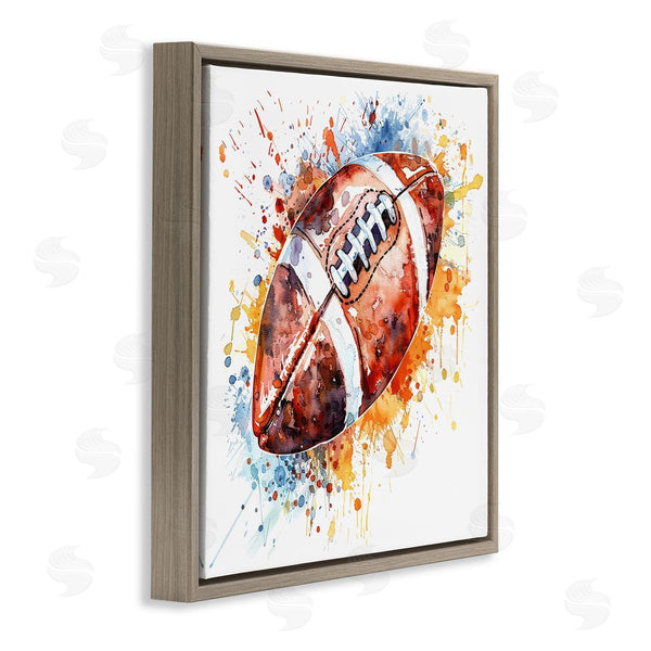 Stupell Industries LSR Design Studio | Football Chromatic Splash Wall Art