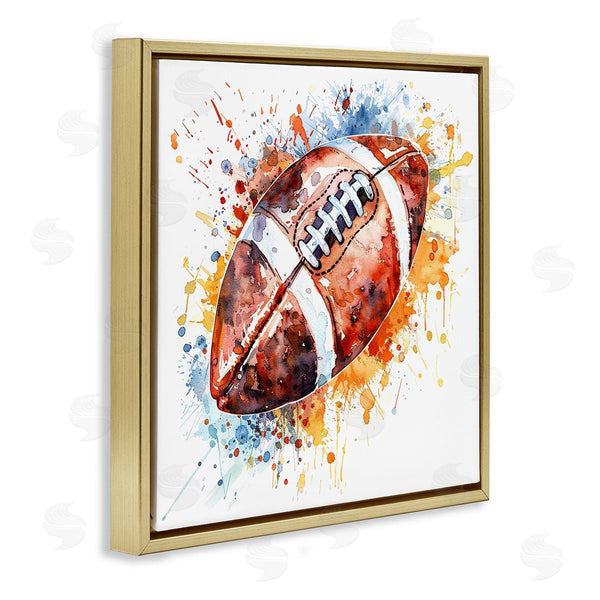 Stupell Industries LSR Design Studio | Football Chromatic Splash Wall Art