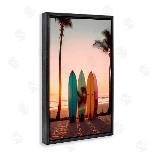 Stupell Industries LSR Design Studio | Four Surfboards At Sunset