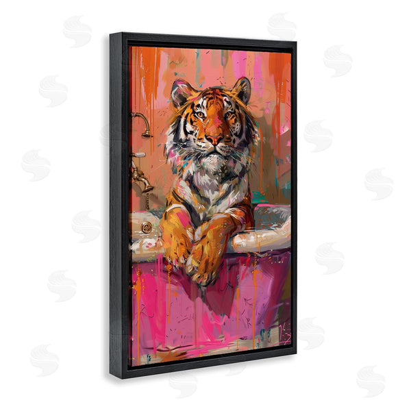 Stupell Industries LSR Design Studio | Fresh Abstraction Tiger In Bathtub