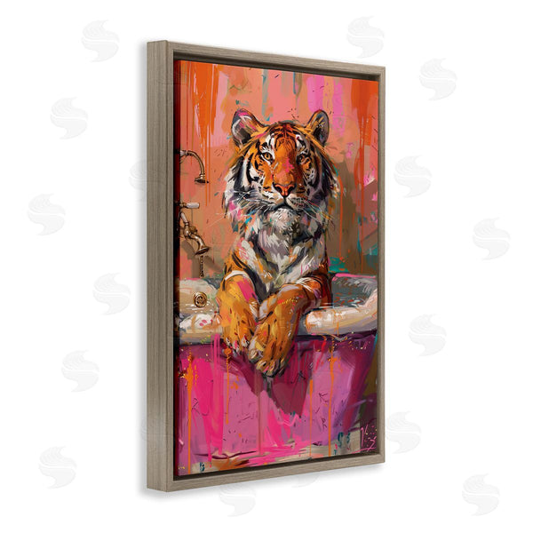 Stupell Industries LSR Design Studio | Fresh Abstraction Tiger In Bathtub