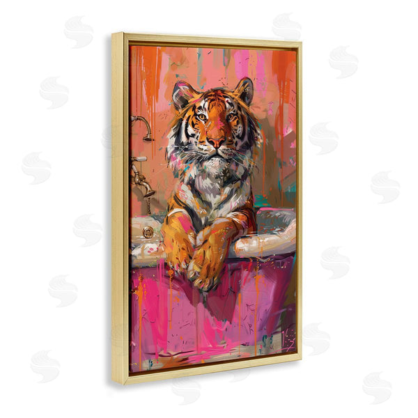 Stupell Industries LSR Design Studio | Fresh Abstraction Tiger In Bathtub