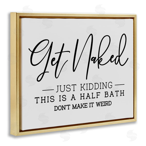 Stupell Industries LSR Design Studio | Get Naked Funny Bathroom