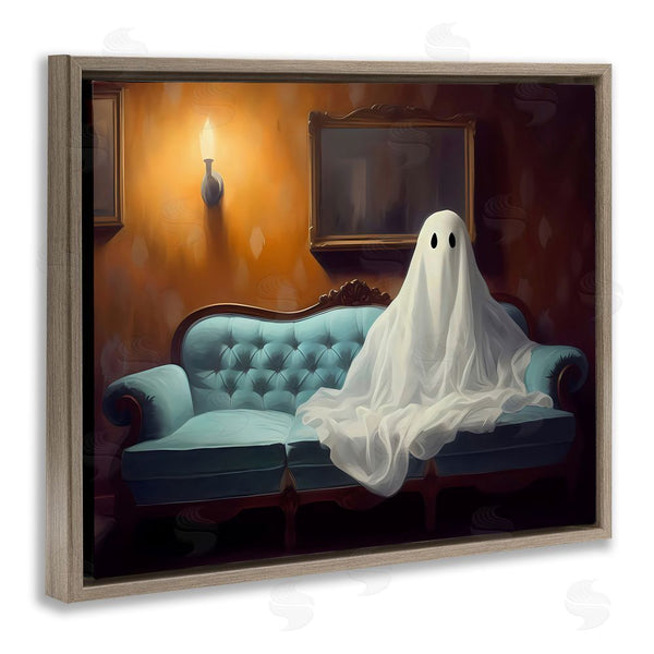 Stupell Industries LSR Design Studio | Ghost On Spooky Blue Couch Wall Art