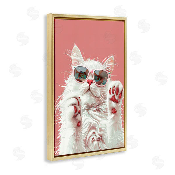 Stupell Industries LSR Design Studio | Glam Cat With Sunglasses