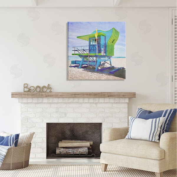 Stupell Industries LSR Design Studio | Green Beach Hut Wall Art