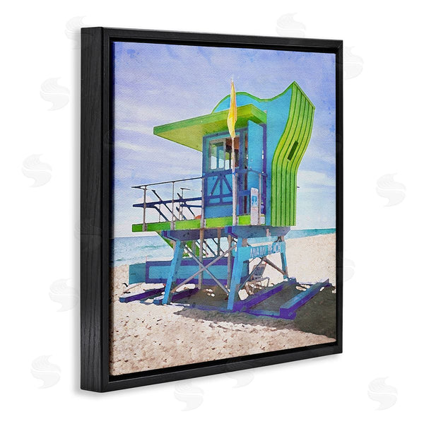 Stupell Industries LSR Design Studio | Green Beach Hut Wall Art