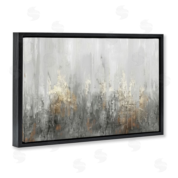 Stupell Industries LSR Design Studio | Grey Silver Abstract Drip