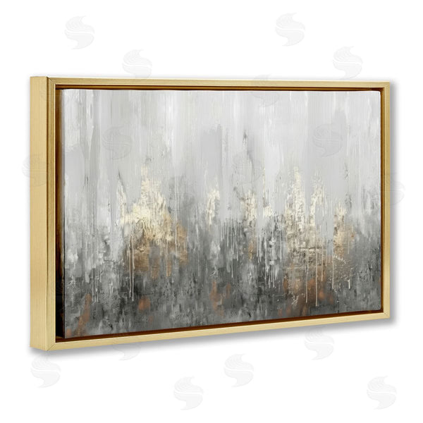 Stupell Industries LSR Design Studio | Grey Silver Abstract Drip