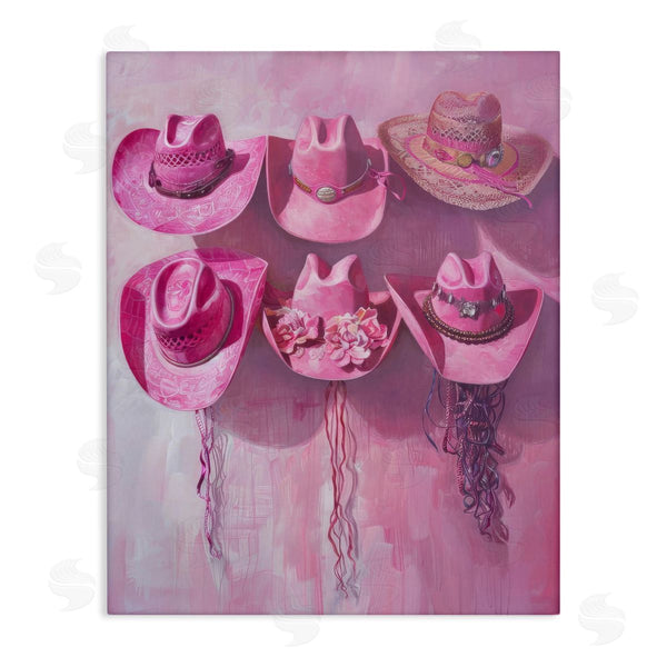 stupell industries LSR Design Studio | Hanging Pink Cowgirl Hats