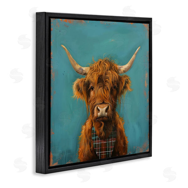 Stupell Industries LSR Design Studio | Highland Cow On Blue
