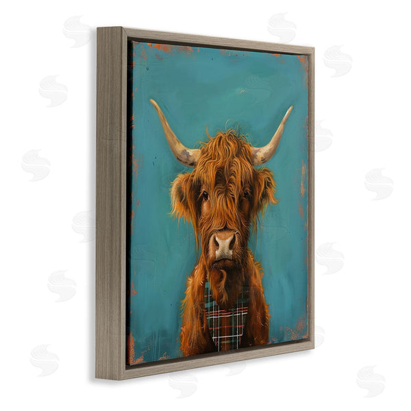 Stupell Industries LSR Design Studio | Highland Cow On Blue