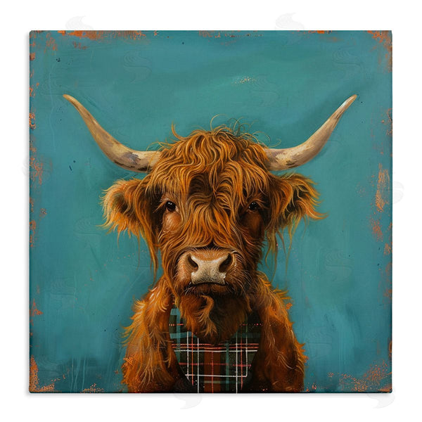 stupell industries LSR Design Studio | Highland Cow on Blue