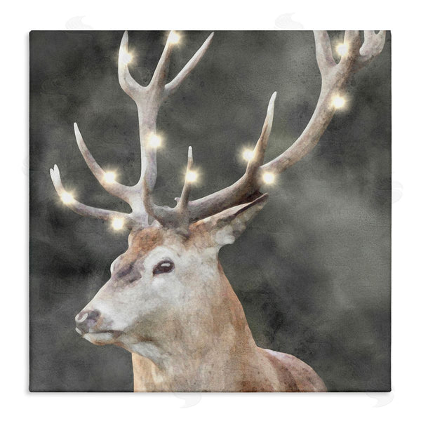 stupell industries LSR Design Studio | Holiday Lights on Antlers Wall Art