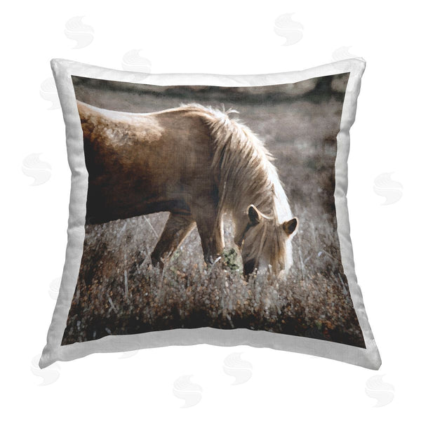 stupell industries LSR Design Studio | Horse Grazing in Pasture Printed Throw Pillow