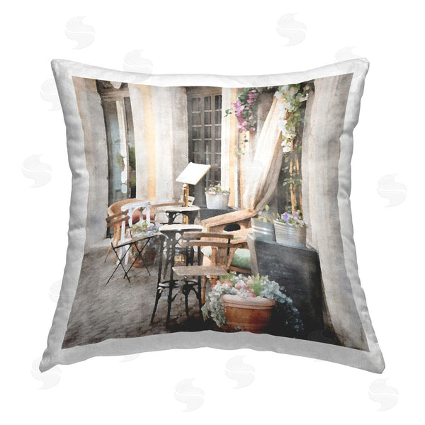 stupell industries LSR Design Studio | Italian Patio Scenery Printed Throw Pillow