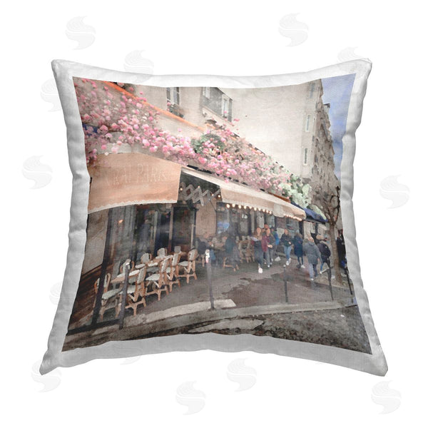 stupell industries LSR Design Studio | Italian Town Bistro Printed Throw Pillow