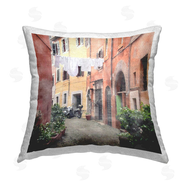 Stupell Industries LSR Design Studio | Italy Street Architecture Printed Throw Pillow